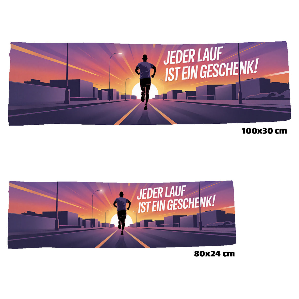 Jeder Lauf ist ein Geschenk Eishandtuch für Jogger