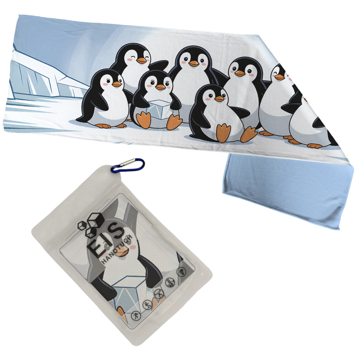 Pinguin Freunde Eishandtuch