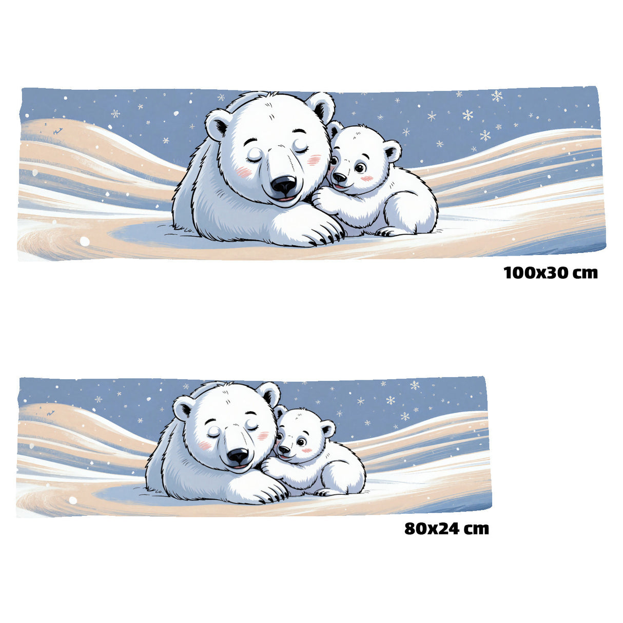 Eisbärenmutter und Baby Eishandtuch