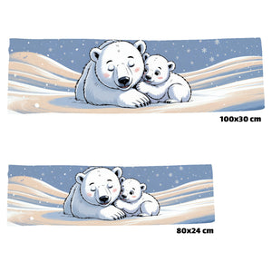 Eisbärenmutter und Baby Eishandtuch