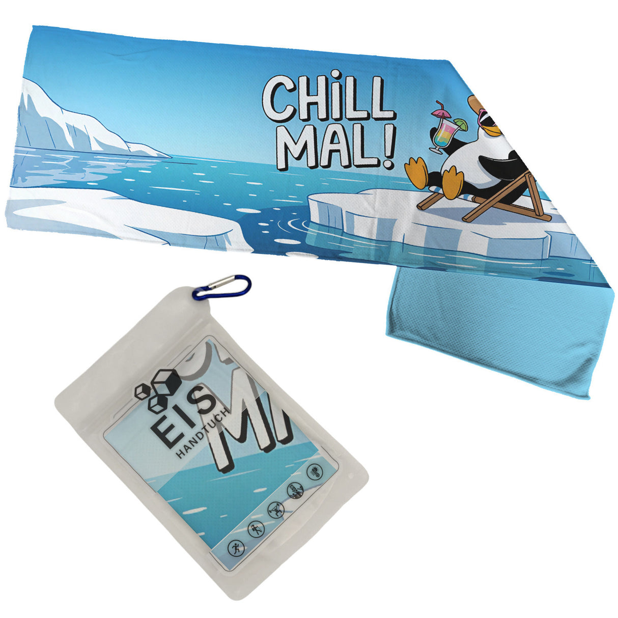 Pinguin Chill Mal Eishandtuch für Tierfreunde