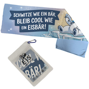 Schwitze wie ein Bär, bleib cool wie ein Eisbär! Eishandtuch
