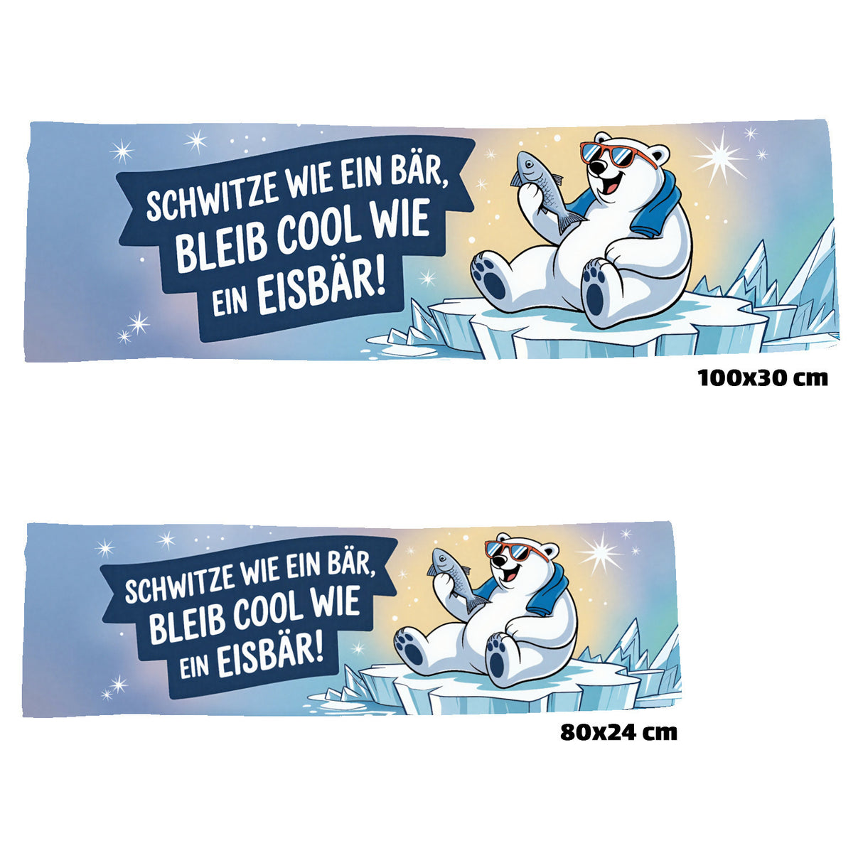 Schwitze wie ein Bär, bleib cool wie ein Eisbär! Eishandtuch