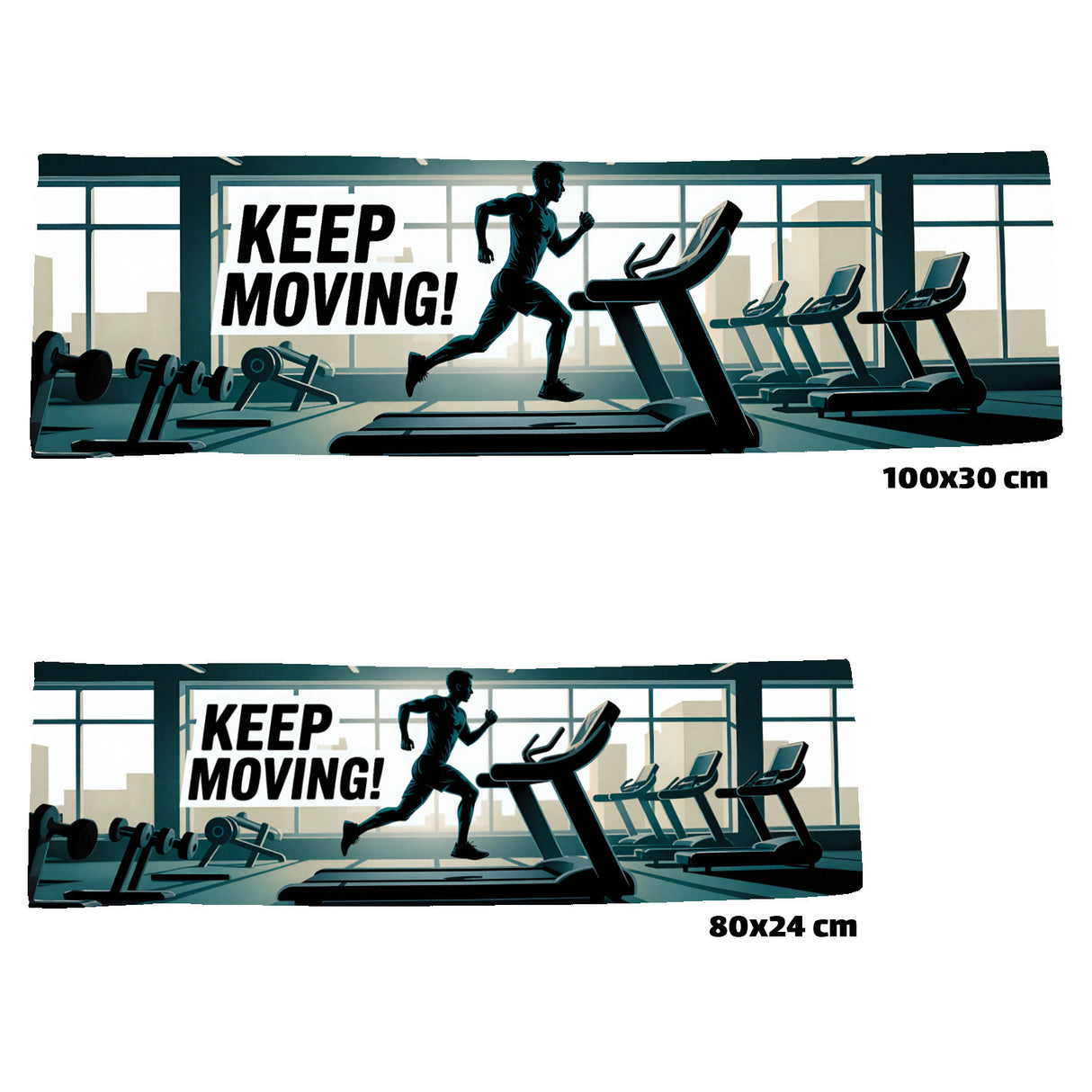 Keep Moving Eishandtuch für Fitnessfans