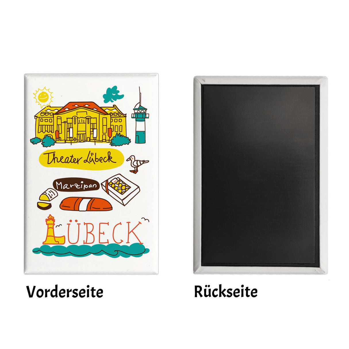Lübeck Wimmelbild Souvenir Souvenir Magnet - Theater