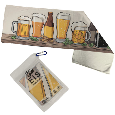 Bier Eishandtuch für Bierliebhaber mit unterschiedlichen Sorten