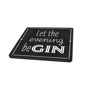 Gin Spruch 6er Set Untersetzer aus Holz für Gin-Liebhaber