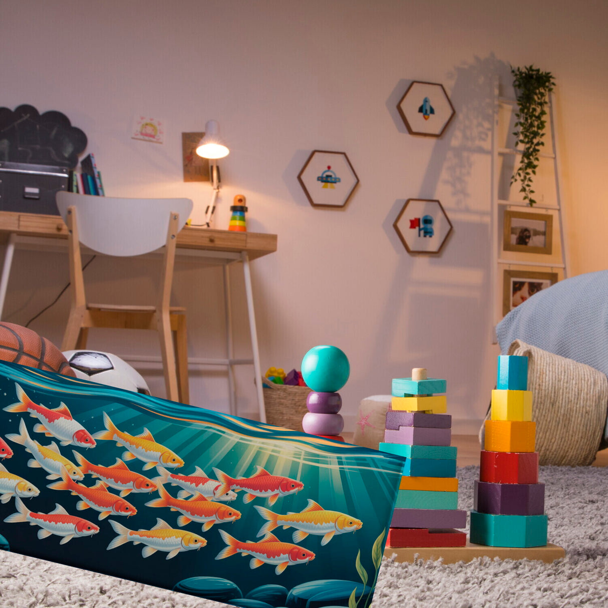 Fische Unterwasser Panorama Magnet für Naturfreunde