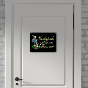 Wanderfreaks sind bei uns willkommen Metallschild in 15x20 cm