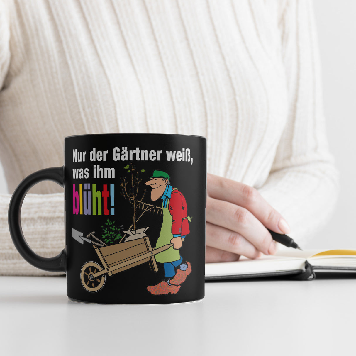 Nur der Gärtner weiß, was ihm blüht! Tasse