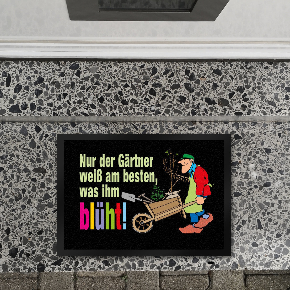 Der Gärtner weiß, was ihm blüht! Fußmatte in 35x50 cm