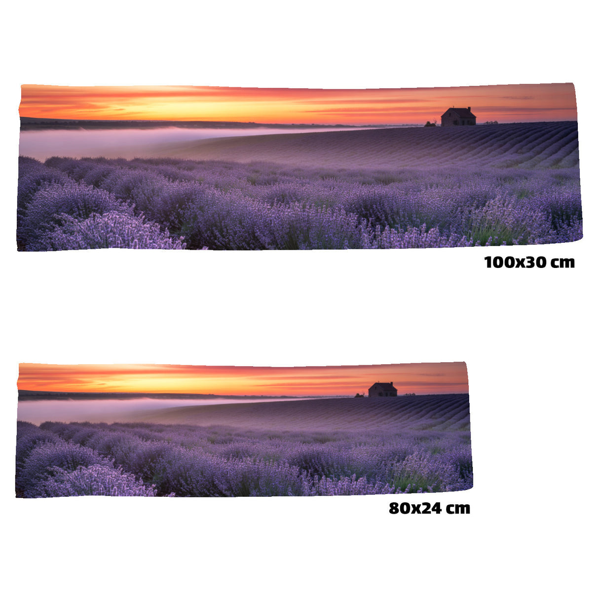 Lavendelfeld Sonnenaufgang Eishandtuch