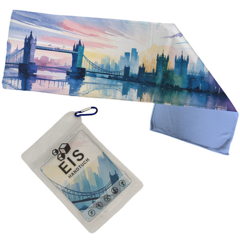 London Skyline Aquarell Eishandtuch für Städtefans