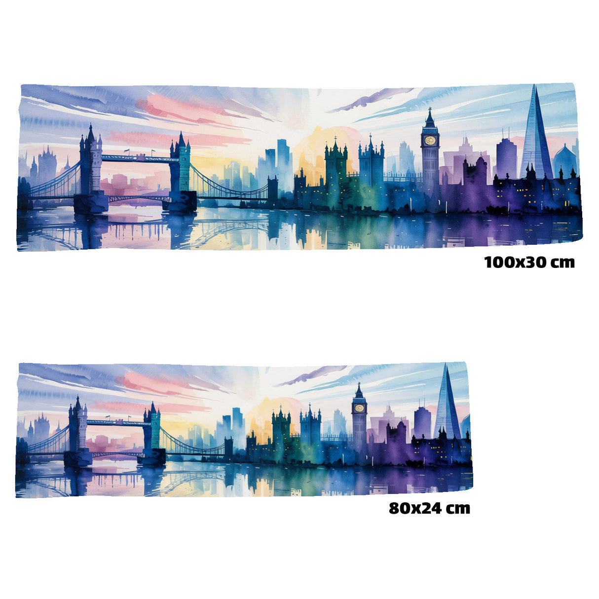 London Skyline Aquarell Eishandtuch für Städtefans