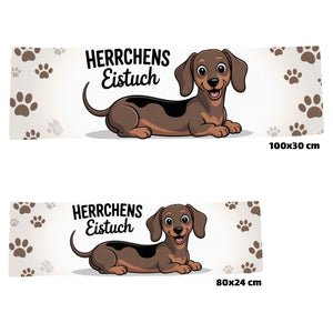 Herrchens Eistuch Dackel Pfoten Cartoon Eishandtuch