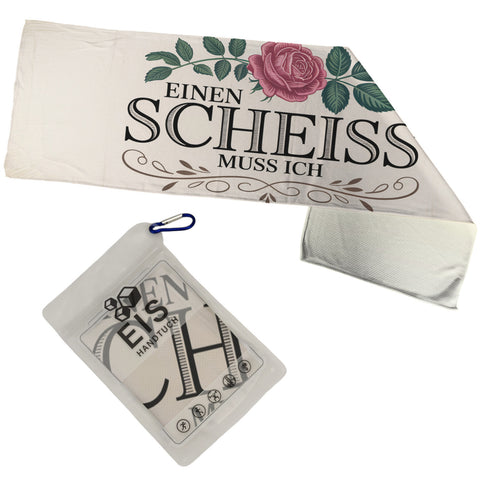 Einen scheiss muss ich Eishandtuch mit Vintage Rose