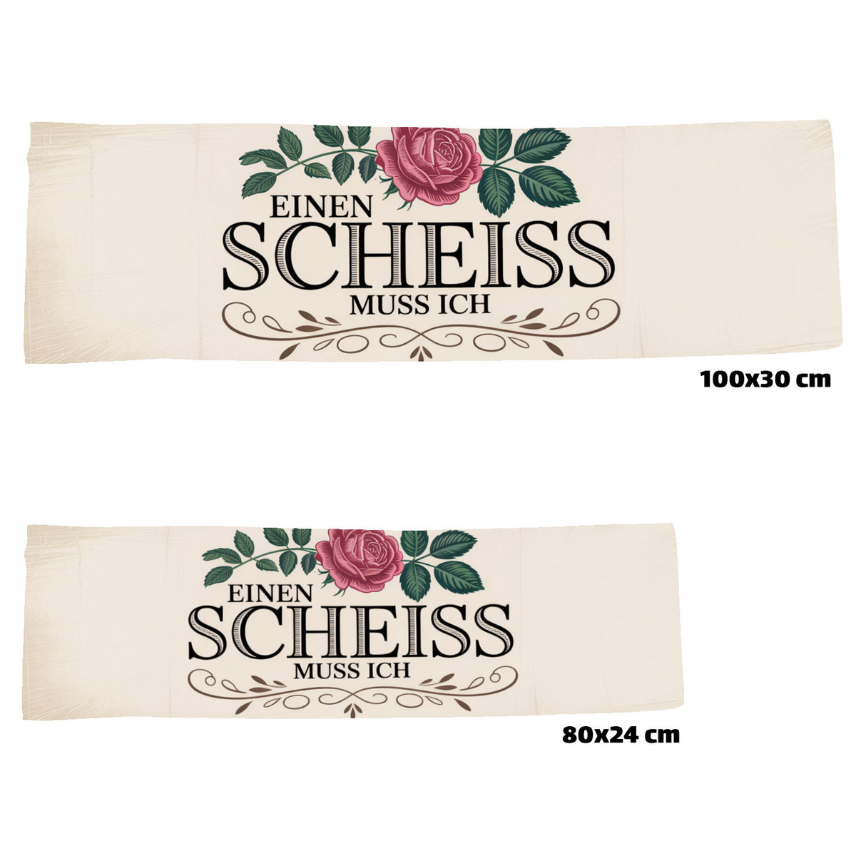 Einen scheiss muss ich Eishandtuch mit Vintage Rose