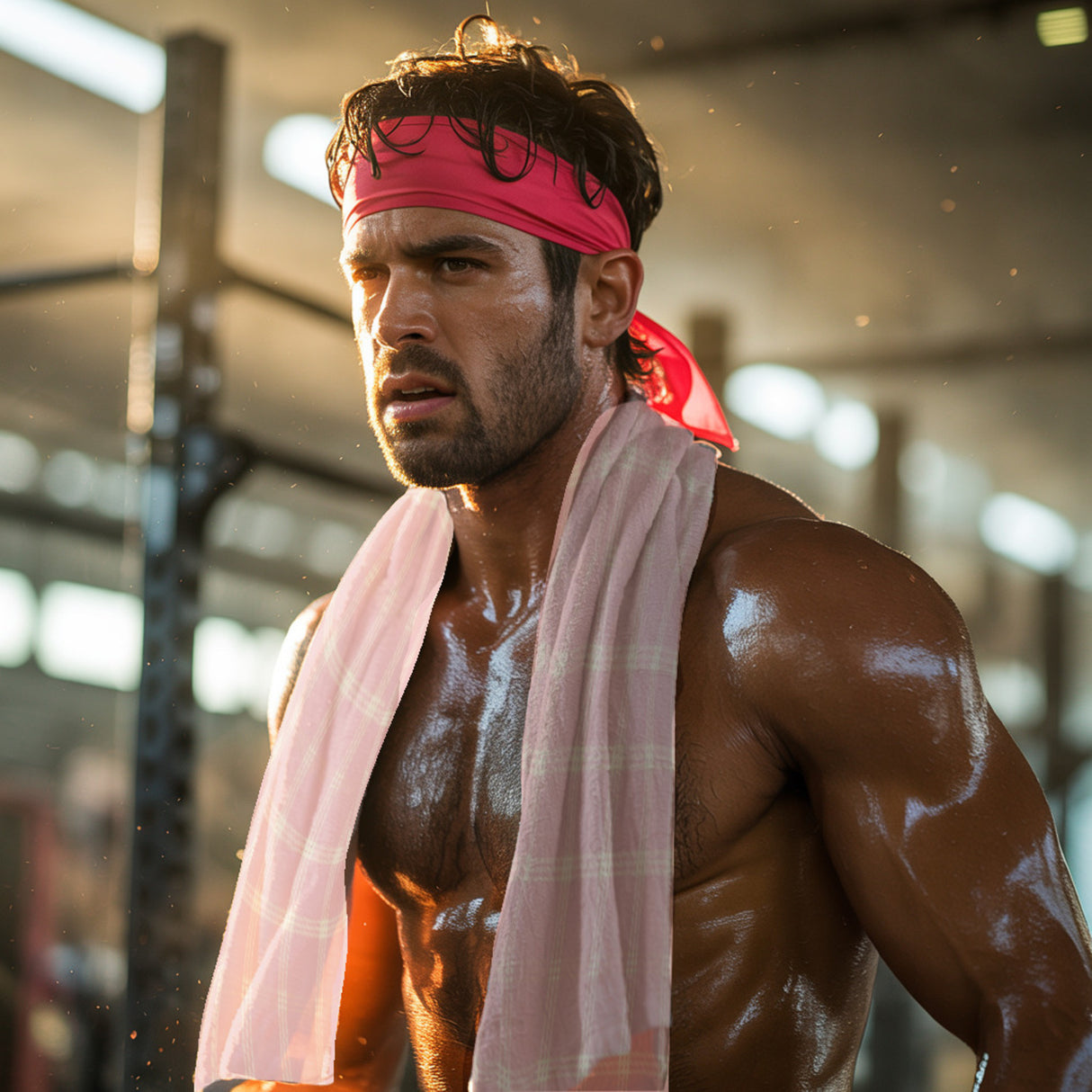 Rosa Karo Eishandtuch für Sommer Wellness