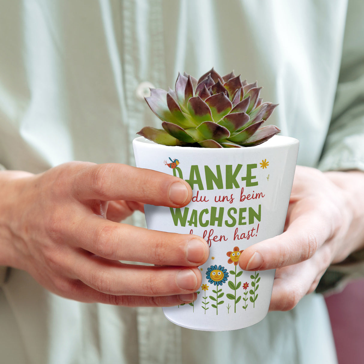 Danke dass du uns beim Wachsen geholfen hast! Blumentopf für Erzieher und Lehrer