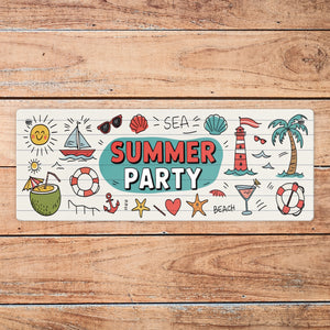 Sommer Doodles SUMMER PARTY Metallschild