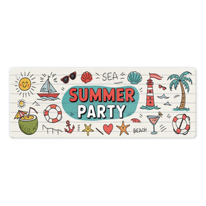 Sommer Doodles SUMMER PARTY Metallschild