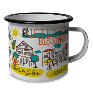 Bietigheim-Bissingen Wimmelbild Emaille Tasse