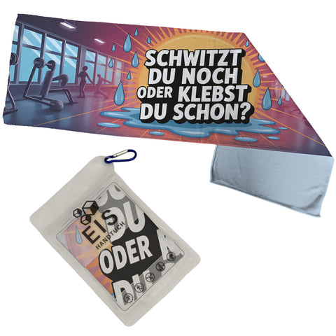 Schwitzt du noch oder klebst du schon? Eishandtuch für Sportler
