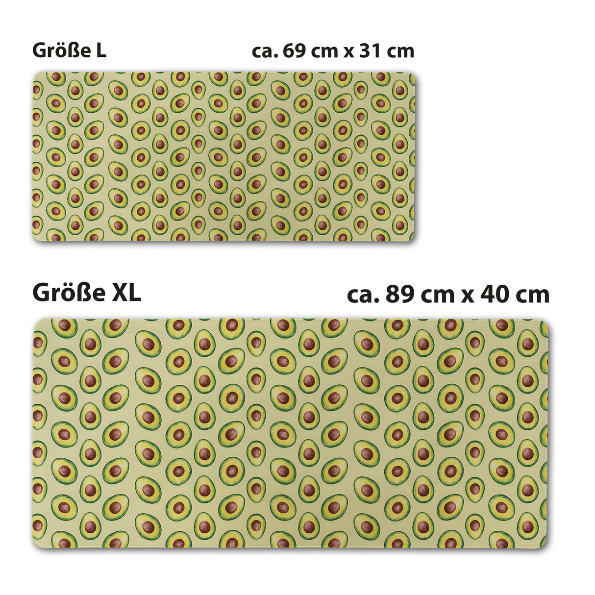 Avocado Schreibtischunterlage 69x31cm XXL Mauspad für Superfood-Liebhaber