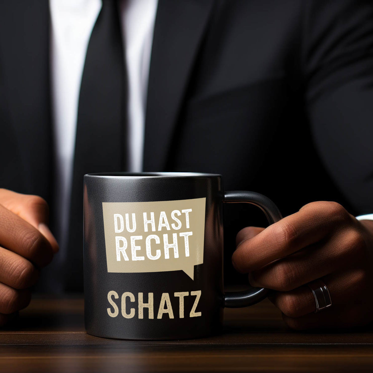 Du hast Recht Schatz Sprechblase Tasse