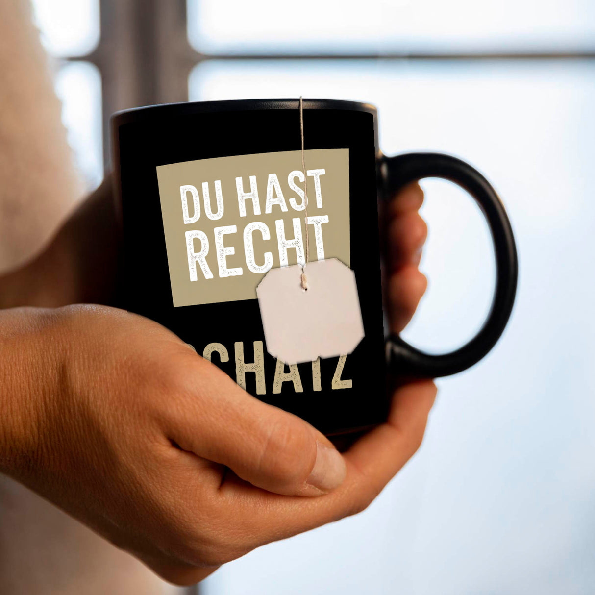 Du hast Recht Schatz Sprechblase Tasse