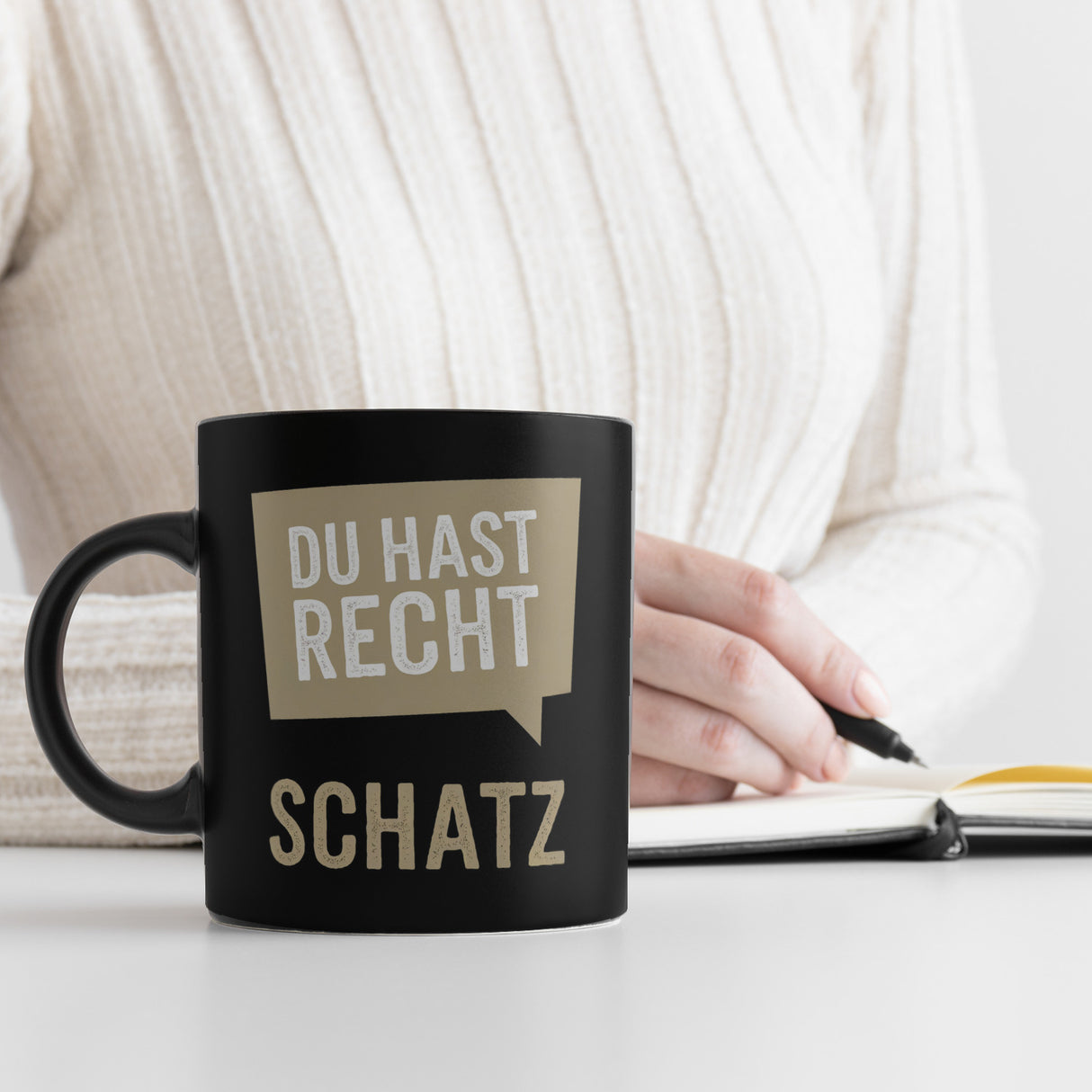 Du hast Recht Schatz Sprechblase Tasse