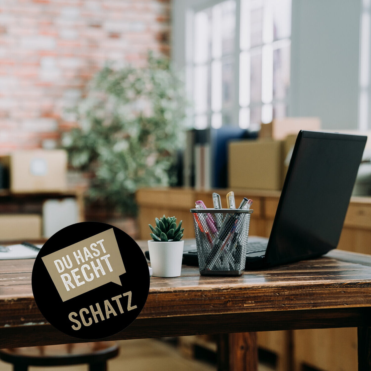 Du hast Recht Schatz Sprechblase Magnet