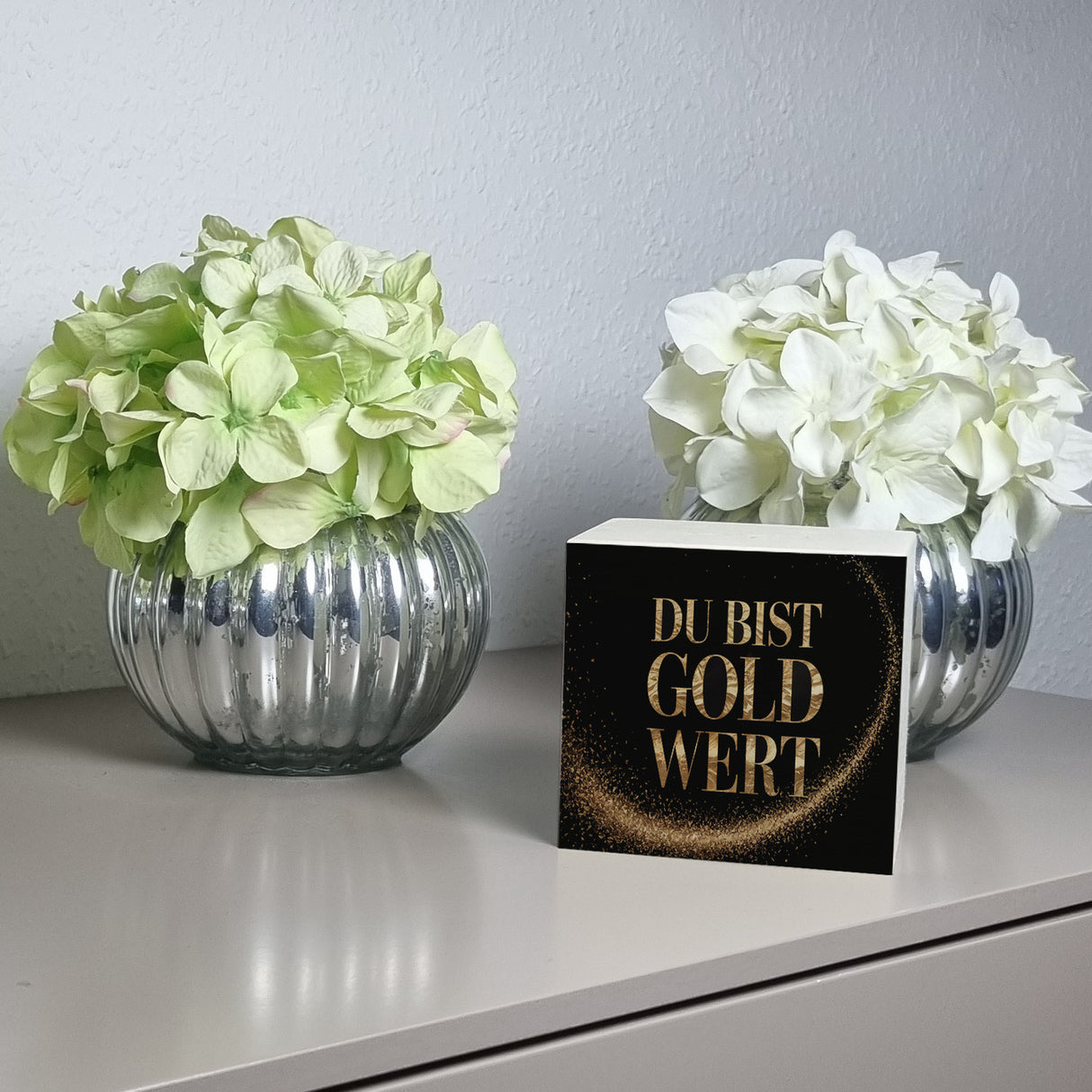 Du bist Gold wert Spardose Goldener Text