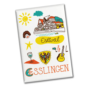 Esslingen Wimmelbild Souvenir Souvenir Magnet - Estival