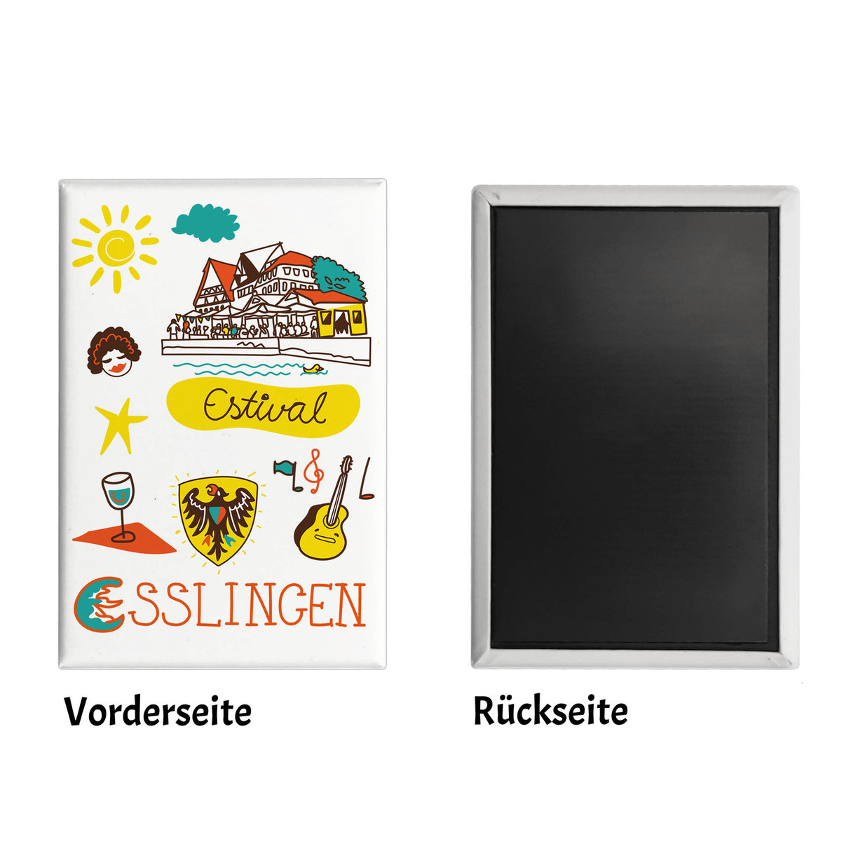 Esslingen Wimmelbild Souvenir Souvenir Magnet - Estival