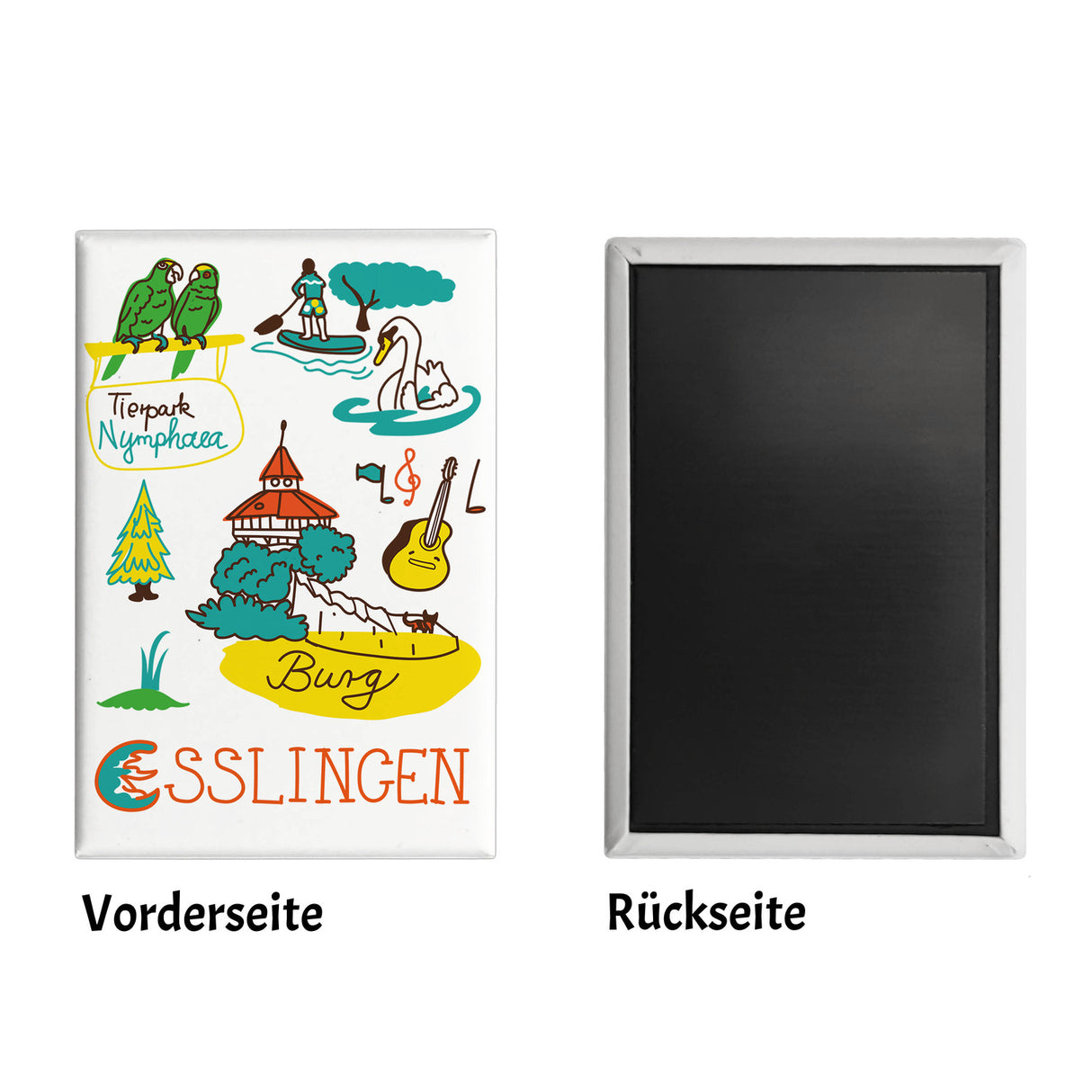 Esslingen Wimmelbild Souvenir Souvenir Magnet - Tierpark