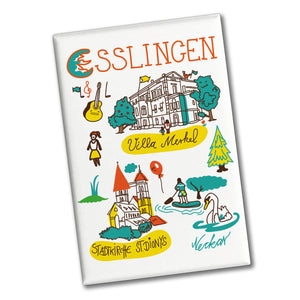 Esslingen Wimmelbild Souvenir Souvenir Magnet - Villa Merkel