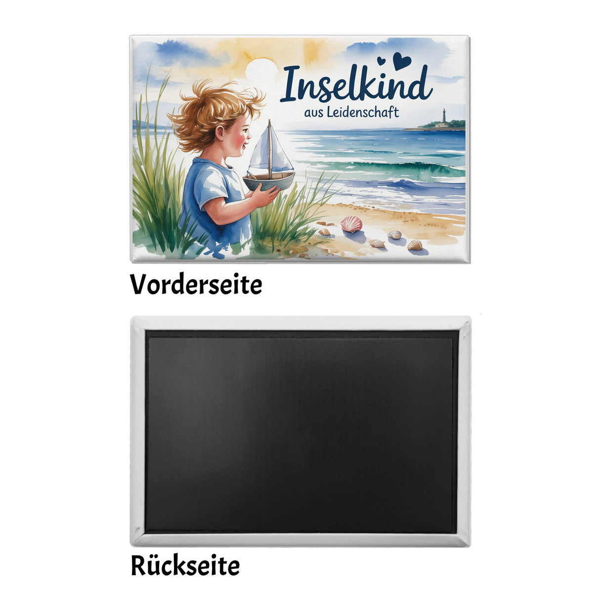 Inselkind aus Leidenschaft Souvenir Souvenir Magnet Aquarell