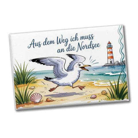Möwe am Strand - aus dem Weg Souvenir Souvenir Magnet
