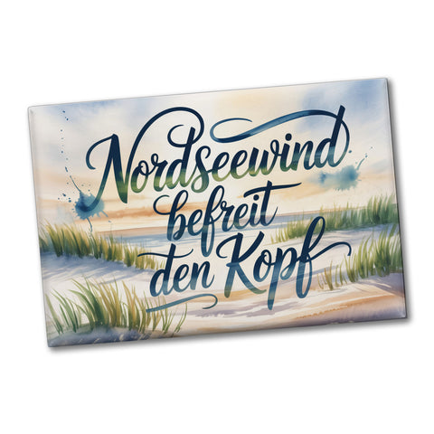 Nordsee Aquarell Souvenir Souvenir Magnet Nordseewind
