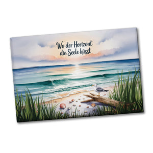 Strandlandschaft Sonnenuntergang Souvenir Souvenir Magnet mit Spruch