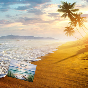 Strandlandschaft Sonnenuntergang Souvenir Souvenir Magnet mit Spruch