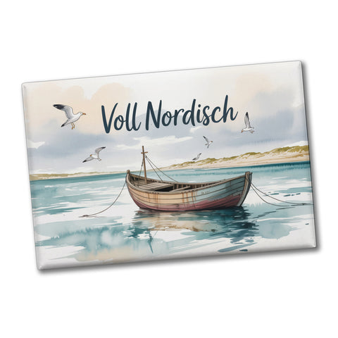 Voll Nordisch Souvenir Souvenir Magnet Nordsee Aquarell