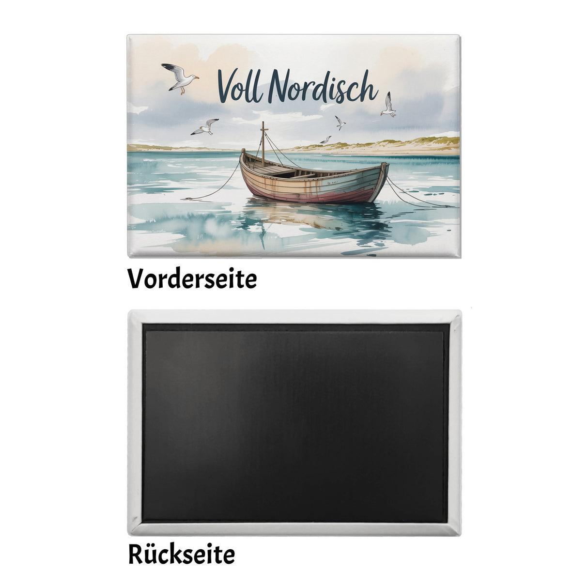 Voll Nordisch Souvenir Souvenir Magnet Nordsee Aquarell