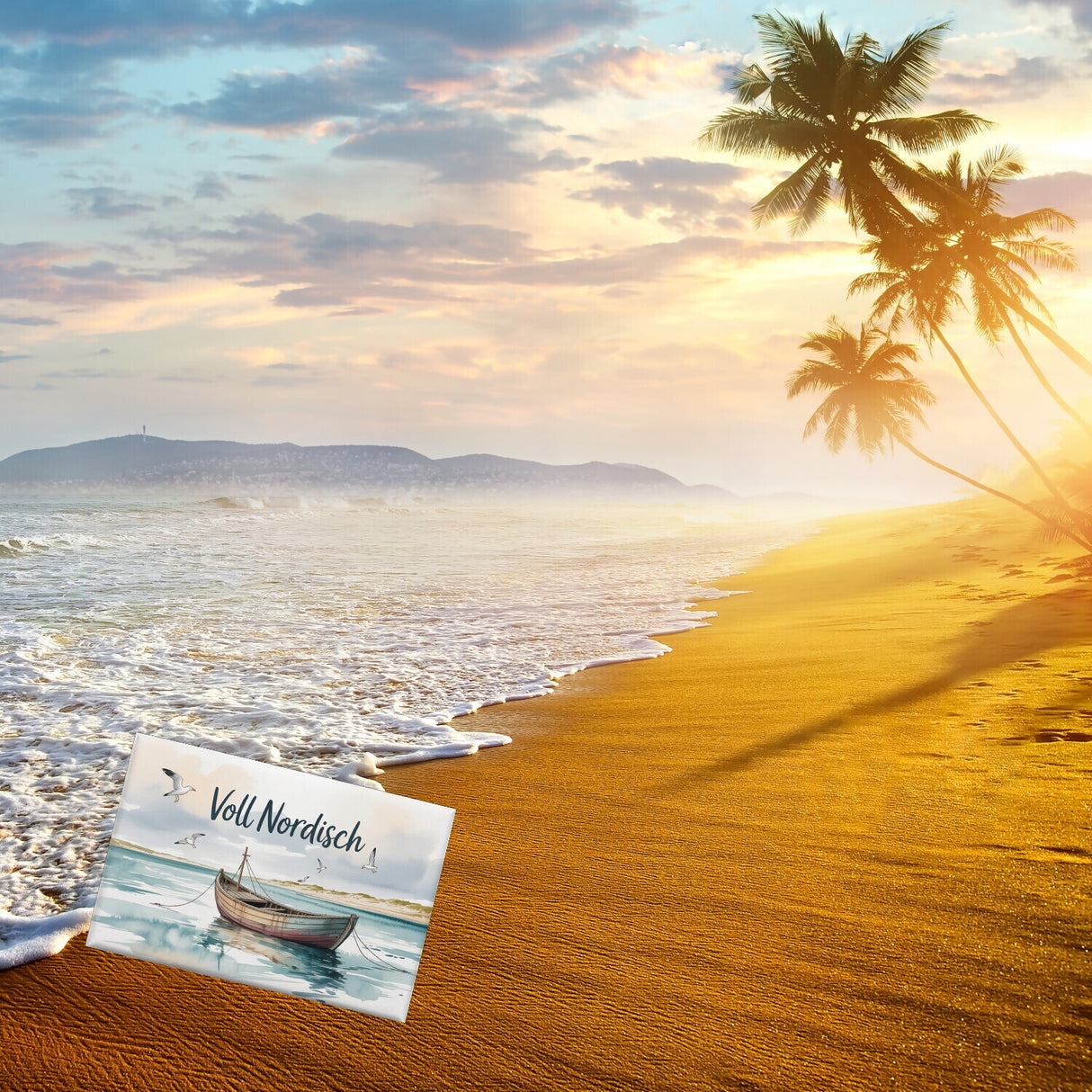 Voll Nordisch Souvenir Souvenir Magnet Nordsee Aquarell