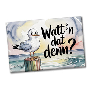 Möwe Aquarell Souvenir Souvenir Magnet Watt´n dat denn?