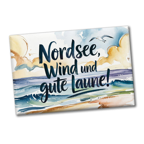 Wind und gute Laune Nordsee Souvenir Souvenir Magnet