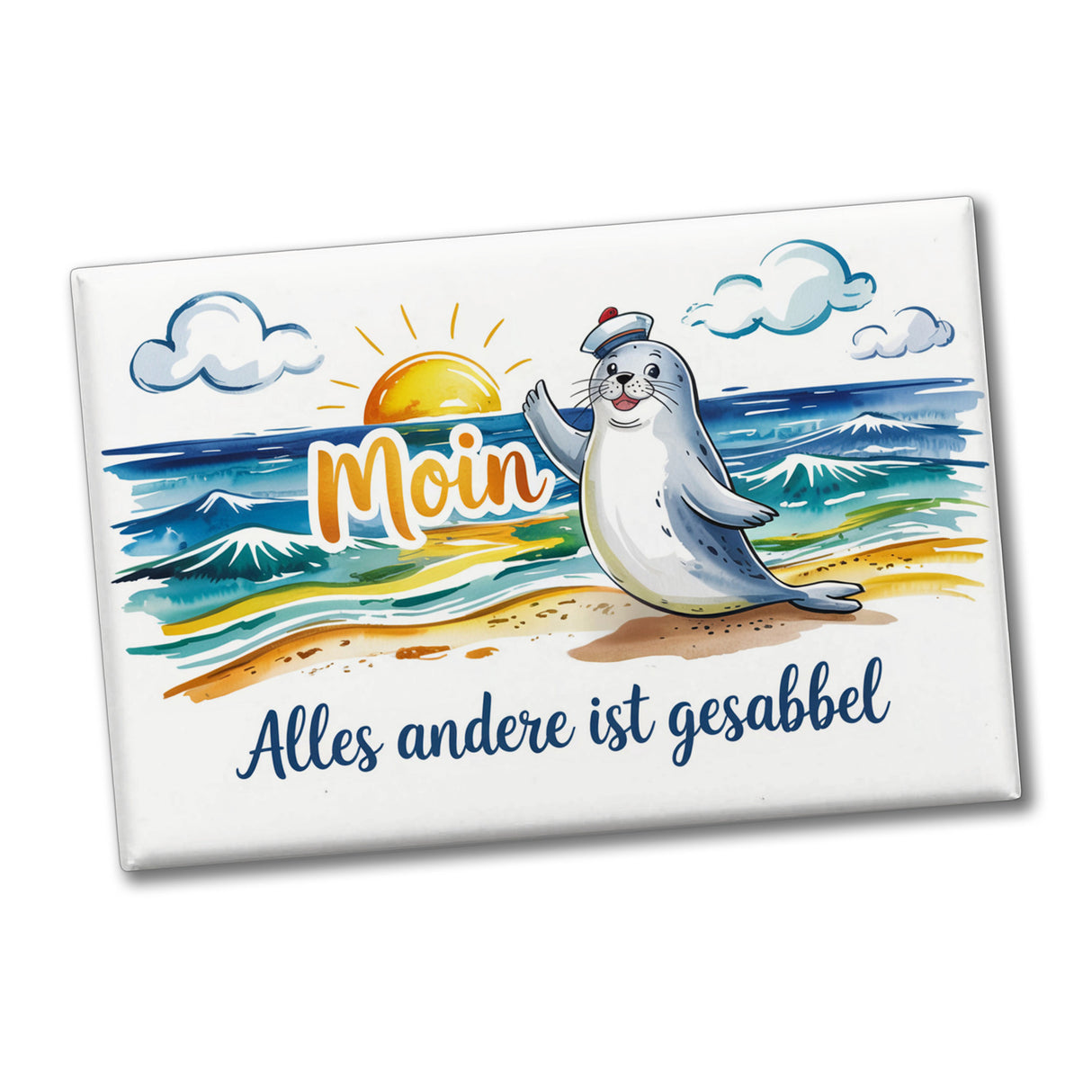 Cartoon-Seehund Moin Souvenir Souvenir Magnet