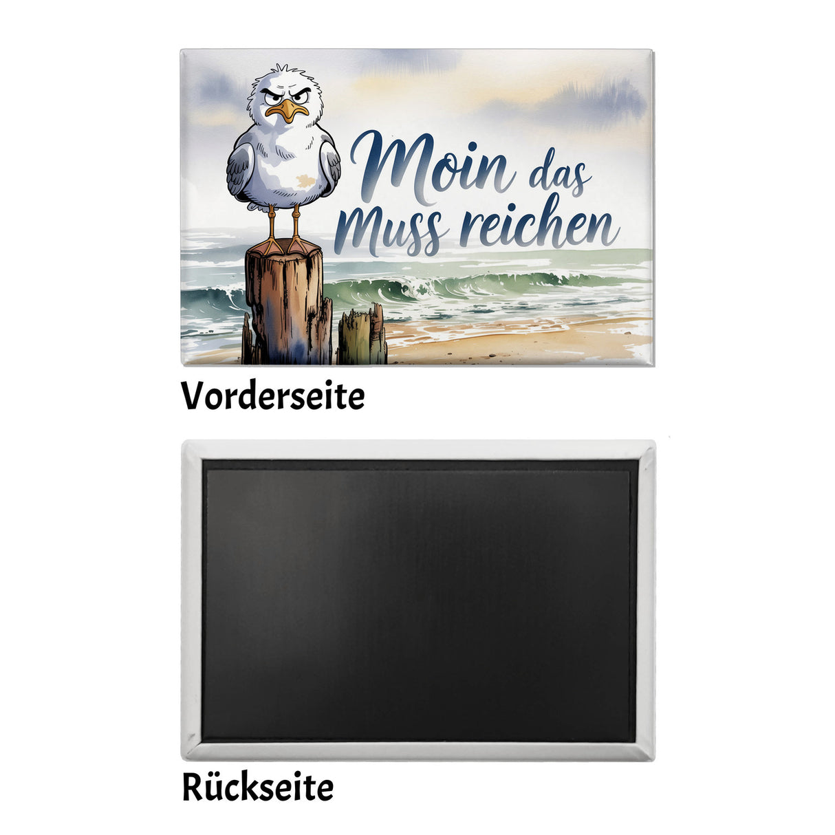 Möwe Aquarell Moin Spruch Souvenir Souvenir Magnet