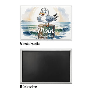 Verspielte Möwe Moin ihr SPACKEN Souvenir Souvenir Magnet